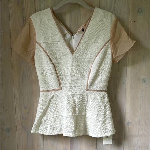 Rebecca Taylor Tops - Rebecca Taylor Silk Accented Top Size 2